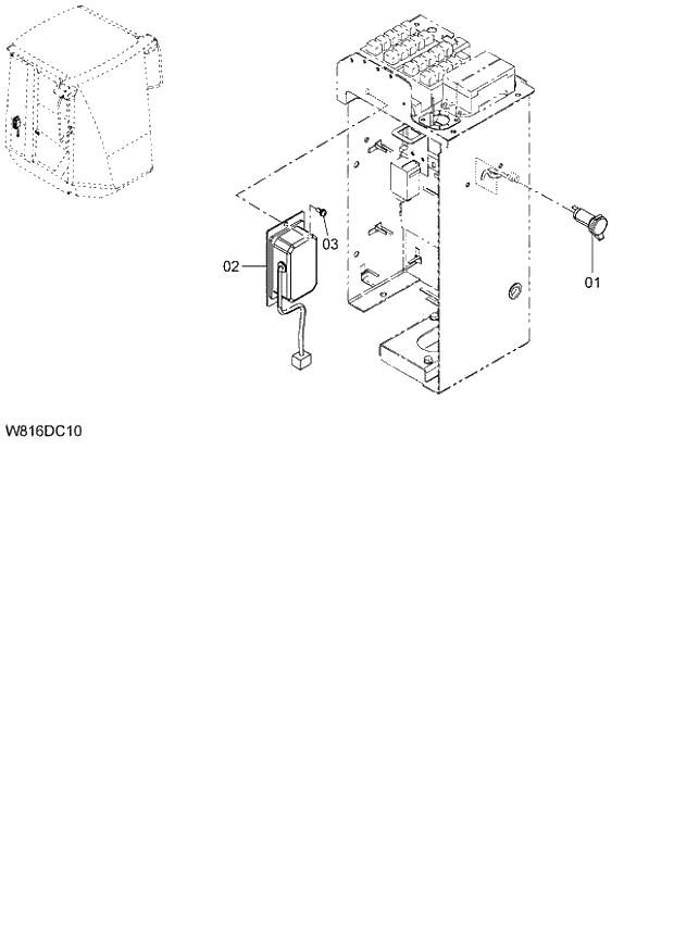 Схема запчастей Hitachi ZW220 - 148_12V POWER UNIT(DC12V) (000101-004999, 005101-). 05 ELECTRICAL SYSTEM