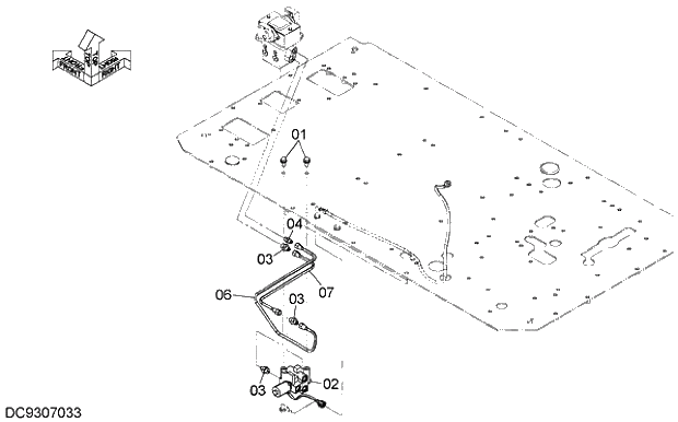 Схема запчастей Hitachi ZX330-5G - 008 PILOT PIPING (6) 06 HYDRAULIC PIPING (PILOT)