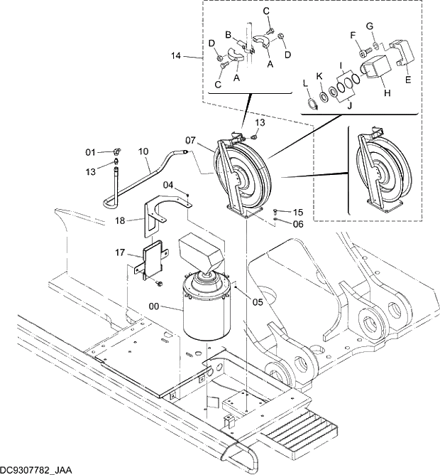 Схема запчастей Hitachi ZX470LC-5G - 001 LUBRICATOR PARTS 08 LUBRICATION SYSTEM