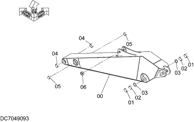 Схема запчастей Hitachi ZX330LC-5G - 007 ARM 4.0m 12 FRONT-END ATTACHMENTS