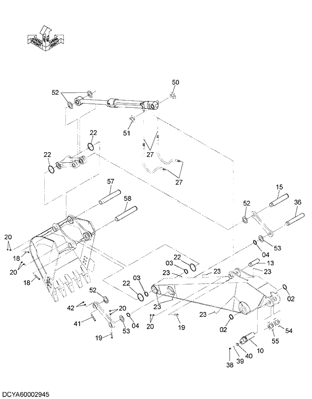 Схема запчастей Hitachi ZX350LCK-5G - 008 ARM PARTS 12 FRONT-END ATTACHMENTS