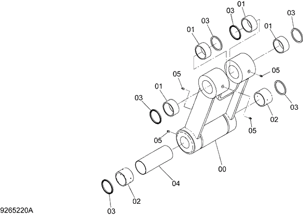 Схема запчастей Hitachi ZX330LC-5G - 011 WELDED A LINK 12 FRONT-END ATTACHMENTS