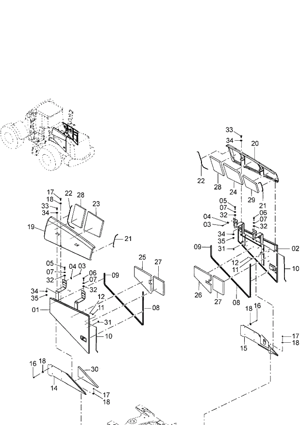Схема запчастей Hitachi ZW220 - 043_COVER(3) (000101-000637, 005101-006250, 008101-008406, 010101-010126). 03 CHASSIS