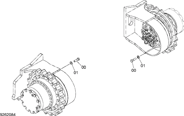 Схема запчастей Hitachi ZX200LC-5G - 009 TRAVEL DEVICE SUPPORT 11 UNDERCARRIAGE