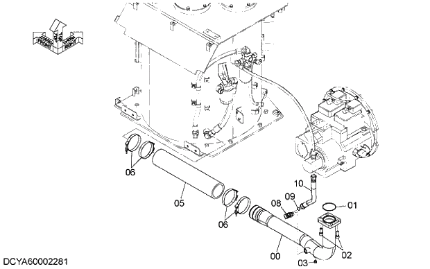 Схема запчастей Hitachi ZX470-5G - 001 SUCTION PIPING 05 HYDRAULIC PIPING
