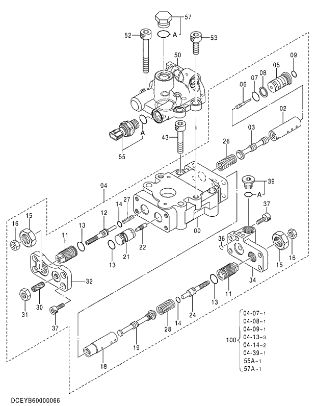 Схема запчастей Hitachi ZX280LC-5G - 005 REGULATOR;PUMP 01 PUMP