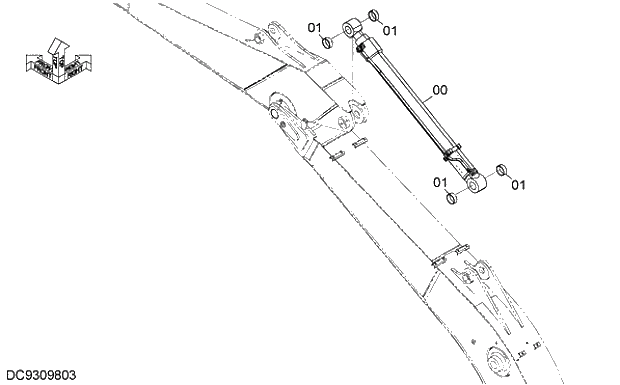 Схема запчастей Hitachi ZX250H-5G - 022 ARM CYLINDER 12 FRONT-END ATTACHMENTS
