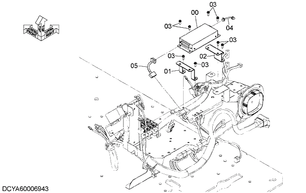 Схема запчастей Hitachi ZX350K-5G - 013 SATELLITE COMMUNICATIONS TERMINAL 07 ELECTRIC SYSTEM