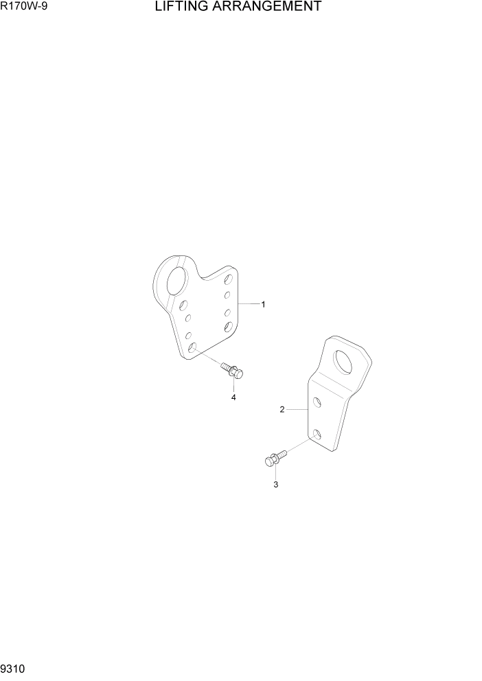 Схема запчастей Hyundai R170W9 - PAGE 9310 LIFTING ARRANGEMENT ДВИГАТЕЛЬ БАЗА