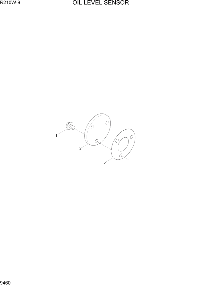 Схема запчастей Hyundai R210W-9 - PAGE 9460 OIL LEVEL SENSOR ДВИГАТЕЛЬ БАЗА