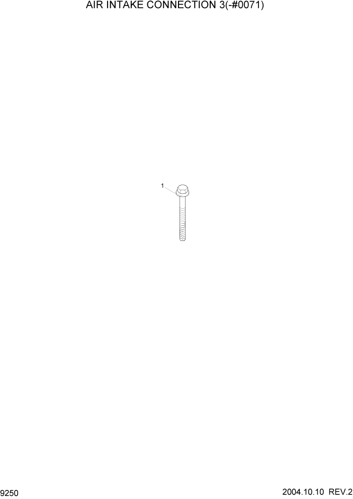 Схема запчастей Hyundai R140W7 - PAGE 9250 AIR INTAKE CONNECTION 3(-#0071) ДВИГАТЕЛЬ БАЗА