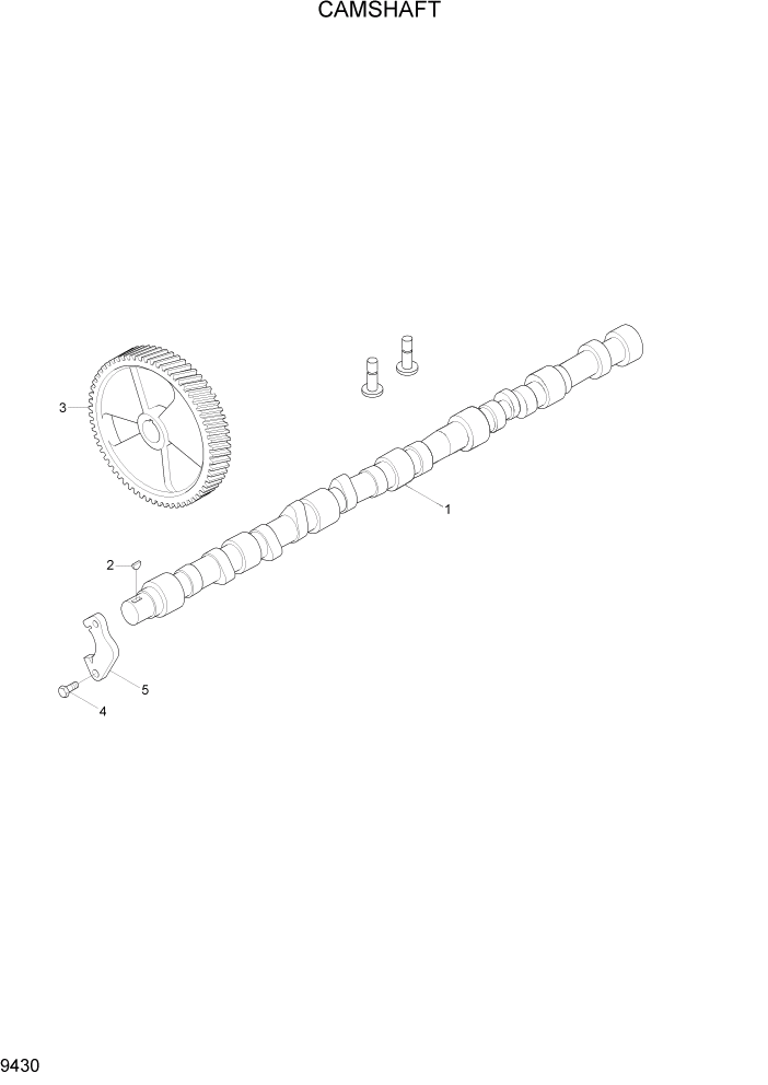 Схема запчастей Hyundai R200W7 - PAGE 9430 CAMSHAFT ДВИГАТЕЛЬ БАЗА