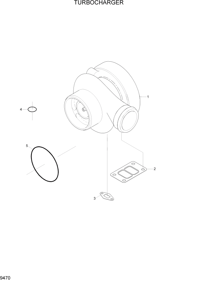 Схема запчастей Hyundai R200W7 - PAGE 9470 TURBOCHARGER ДВИГАТЕЛЬ БАЗА