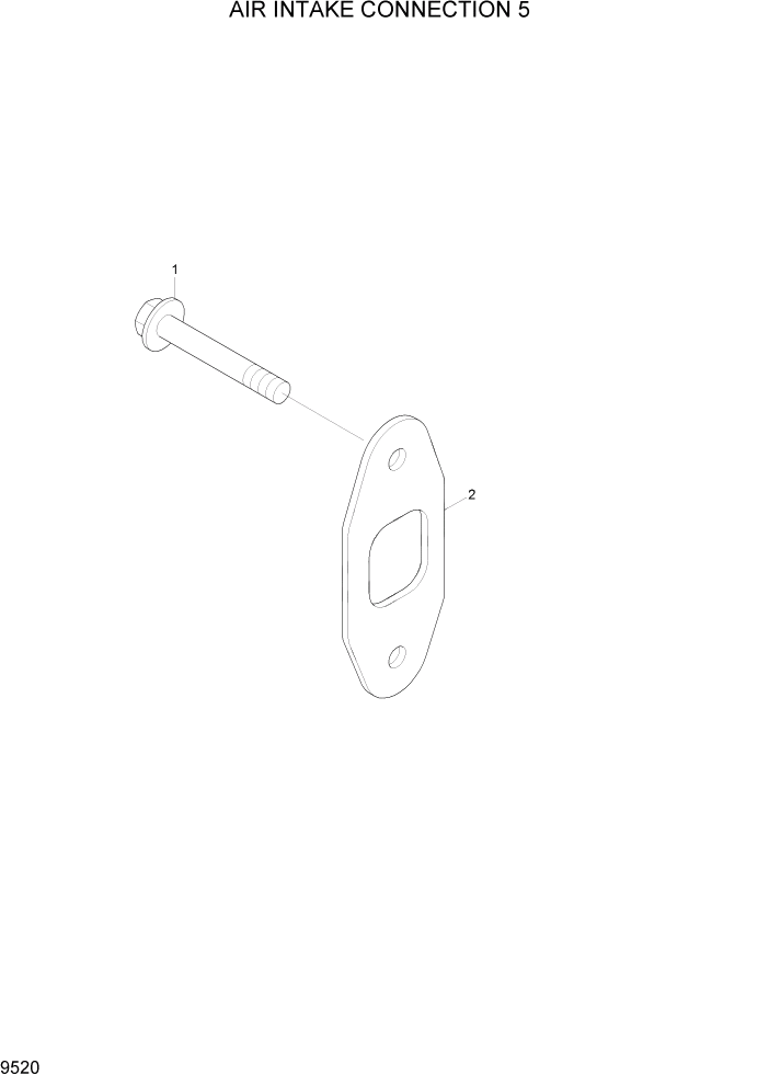 Схема запчастей Hyundai R200W7 - PAGE 9520 AIR INTAKE CONNECTION 5 ДВИГАТЕЛЬ БАЗА