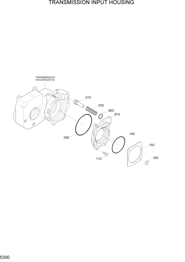 Схема запчастей Hyundai R200W7A - PAGE 5300 TRANSMISSION INPUT HOUSING ТРАНСМИССИЯ