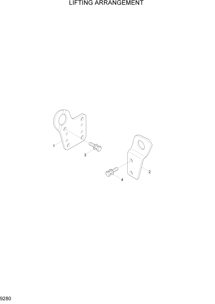 Схема запчастей Hyundai R200W7A - PAGE 9280 LIFTING ARRANGEMENT ДВИГАТЕЛЬ БАЗА