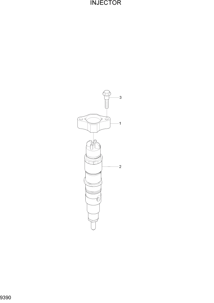 Схема запчастей Hyundai R200W7A - PAGE 9390 FUEL INJECTOR ДВИГАТЕЛЬ БАЗА