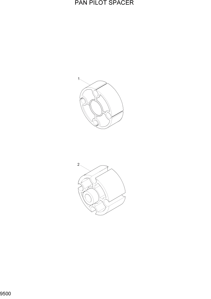 Схема запчастей Hyundai R200W7A - PAGE 9500 FAN PILOT SPACER ДВИГАТЕЛЬ БАЗА