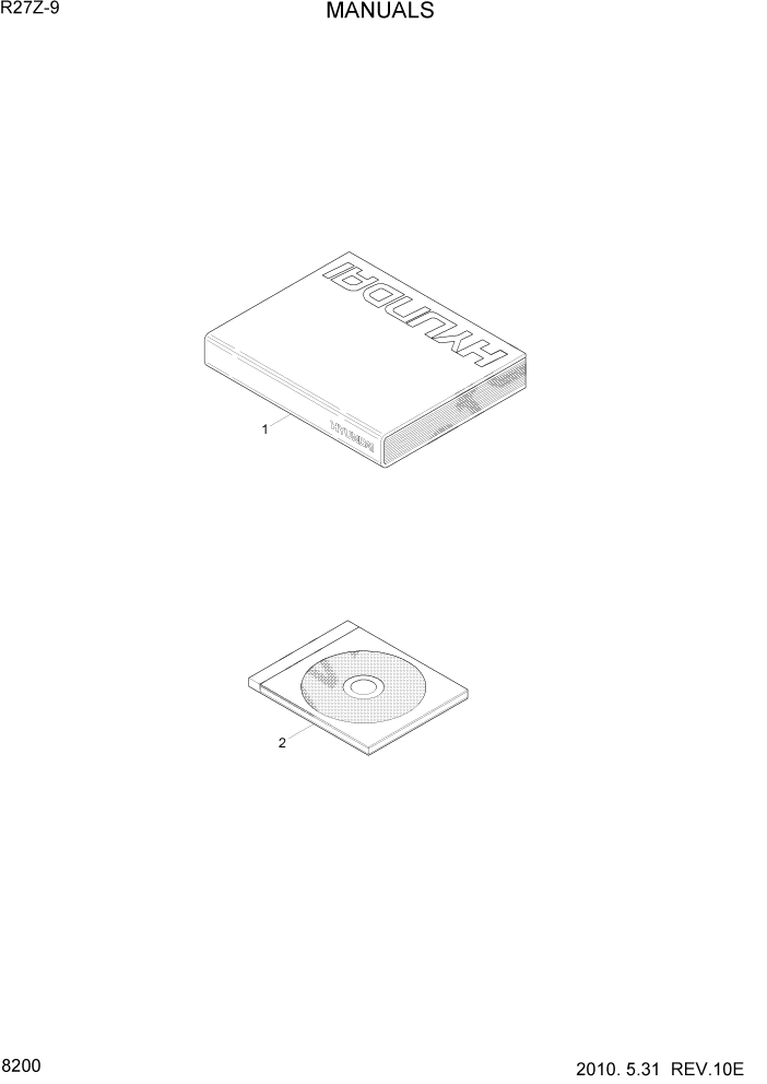 Схема запчастей Hyundai R27Z-9 - PAGE 8200 MANUALS РАЗНОЕ