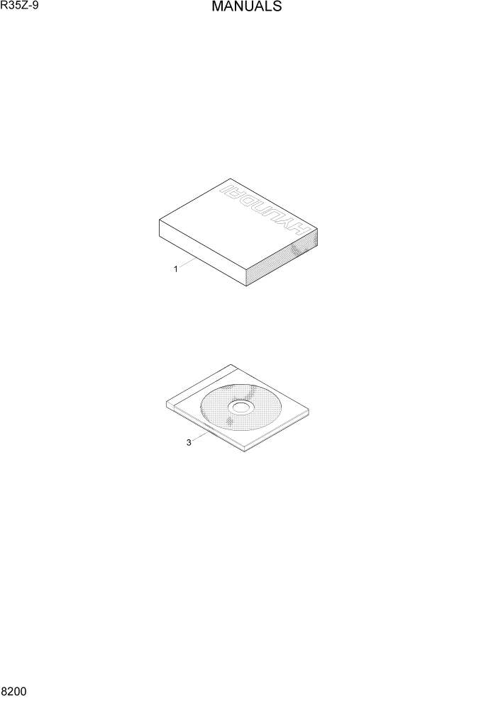 Схема запчастей Hyundai R35Z9 - PAGE 8200 MANUALS РАЗНОЕ