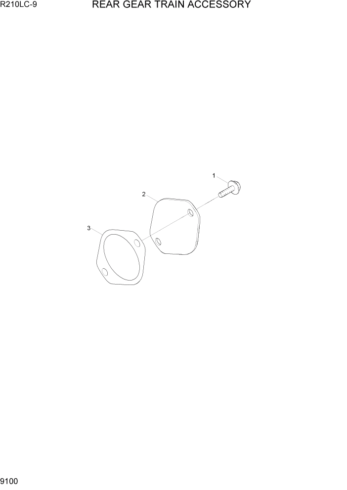 Схема запчастей Hyundai R210LC9 - PAGE 9100 REAR GEAR TRAIN ACCESSORY ДВИГАТЕЛЬ БАЗА