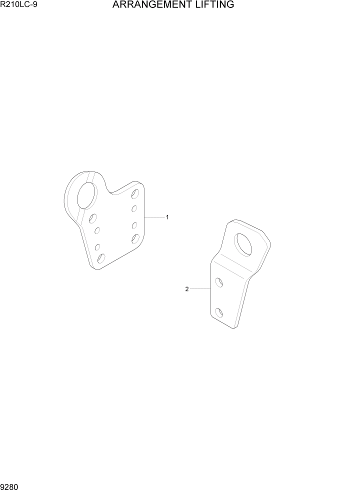 Схема запчастей Hyundai R210LC9 - PAGE 9280 ARRANGEMENT LIFTING ДВИГАТЕЛЬ БАЗА