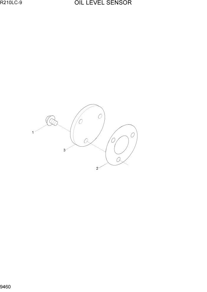 Схема запчастей Hyundai R210LC9 - PAGE 9460 OIL LEVEL SENSOR ДВИГАТЕЛЬ БАЗА