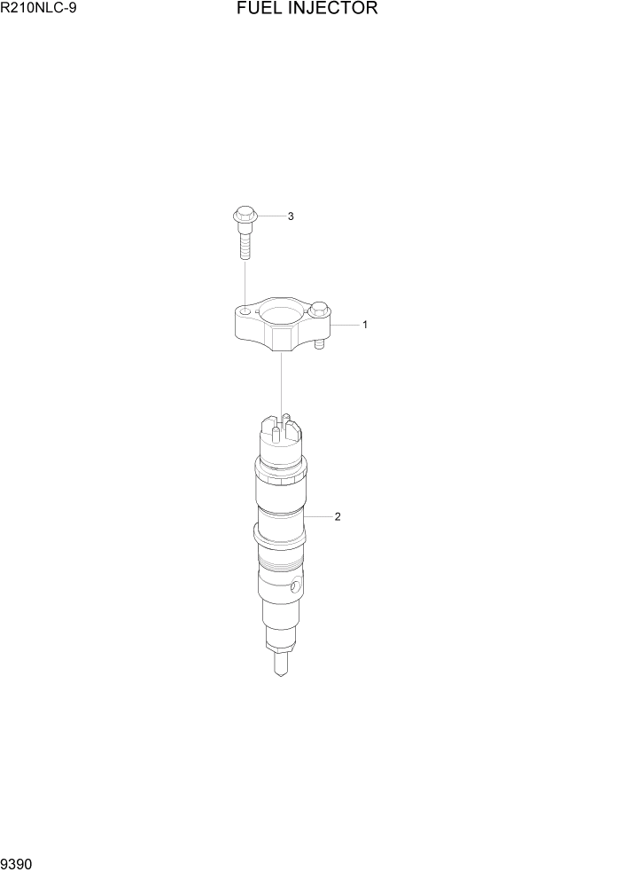 Схема запчастей Hyundai R210NLC9 - PAGE 9390 FUEL INJECTOR ДВИГАТЕЛЬ БАЗА