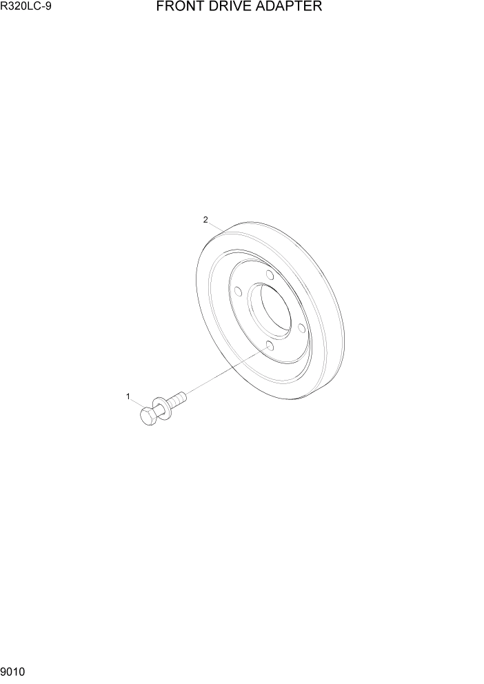 Схема запчастей Hyundai R320LC9 - PAGE 9010 FRONT DRIVE ADAPTER ДВИГАТЕЛЬ БАЗА