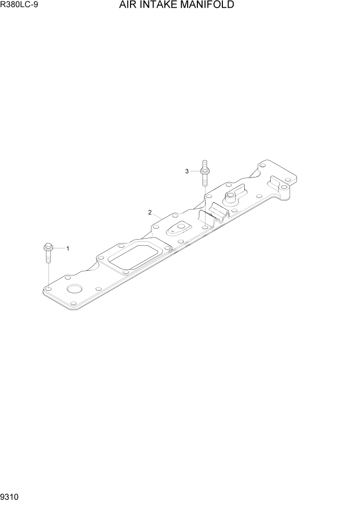 Схема запчастей Hyundai R360LC9 - PAGE 9310 AIR INTAKE MANIFOLD ДВИГАТЕЛЬ БАЗА