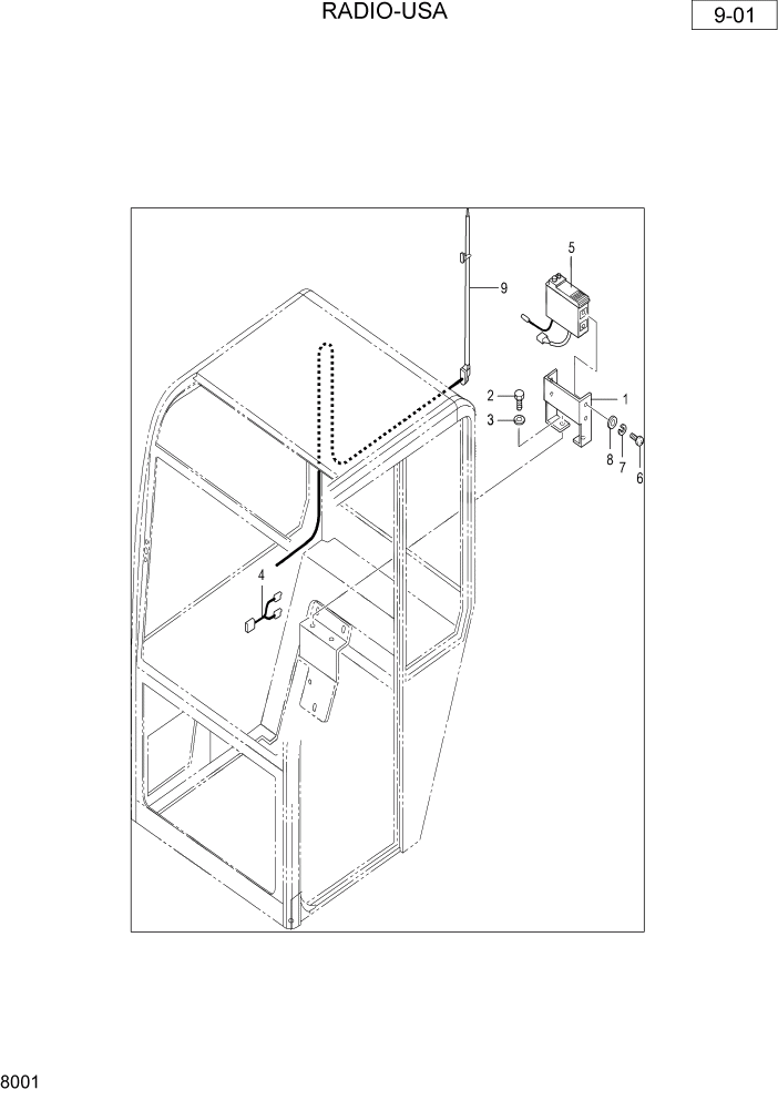Схема запчастей Hyundai R36N-7 - PAGE 8001 RADIO-USA ДОПОЛНИТЕЛЬНЫЕ СХЕМЫ