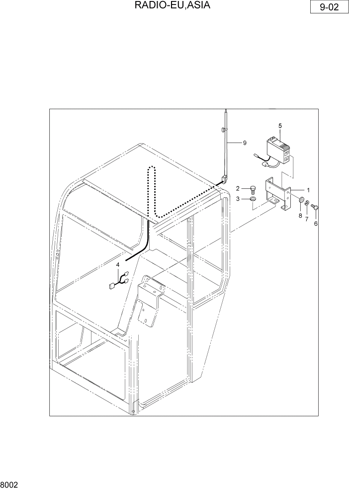 Схема запчастей Hyundai R36N-7 - PAGE 8002 RADIO-EU,ASIA ДОПОЛНИТЕЛЬНЫЕ СХЕМЫ