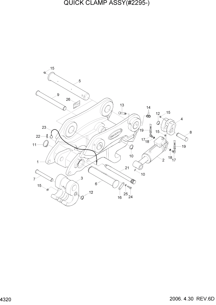Схема запчастей Hyundai R140LC-7 - PAGE 4320 QUICK CLAMP ASSY(#2295-) ГИДРАВЛИЧЕСКИЕ КОМПОНЕНТЫ