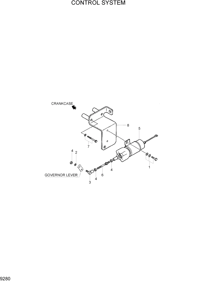 Схема запчастей Hyundai R180LC7 - PAGE 9280 CONTROL SYSTEM ДВИГАТЕЛЬ БАЗА