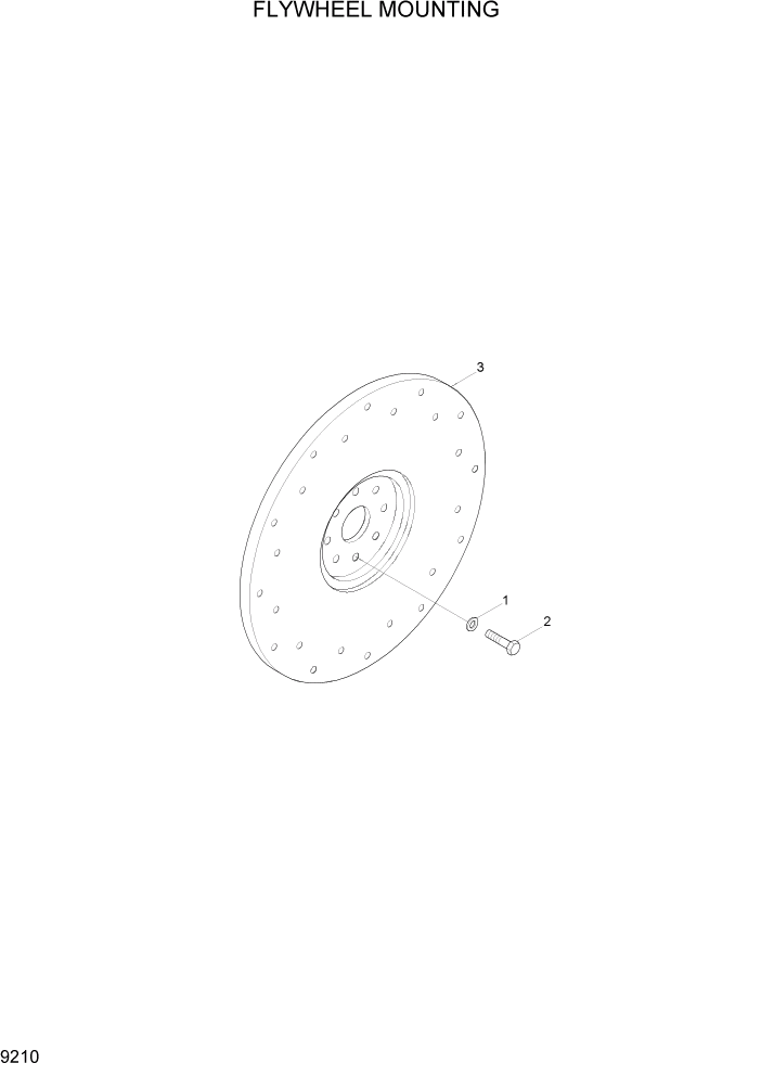 Схема запчастей Hyundai R290LC7A - PAGE 9210 FLYWHEEL MOUNTING ДВИГАТЕЛЬ БАЗА
