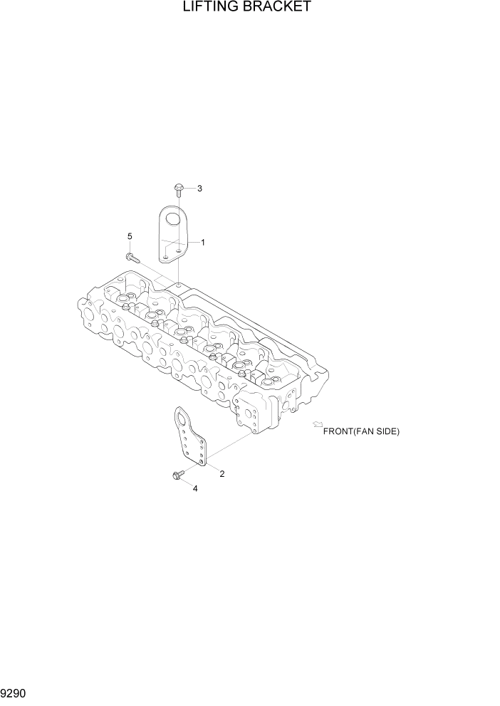 Схема запчастей Hyundai R290LC7A - PAGE 9290 LIFTING BRACKET ДВИГАТЕЛЬ БАЗА