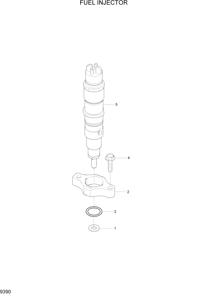 Схема запчастей Hyundai R290LC7A - PAGE 9390 FUEL INJECTOR ДВИГАТЕЛЬ БАЗА