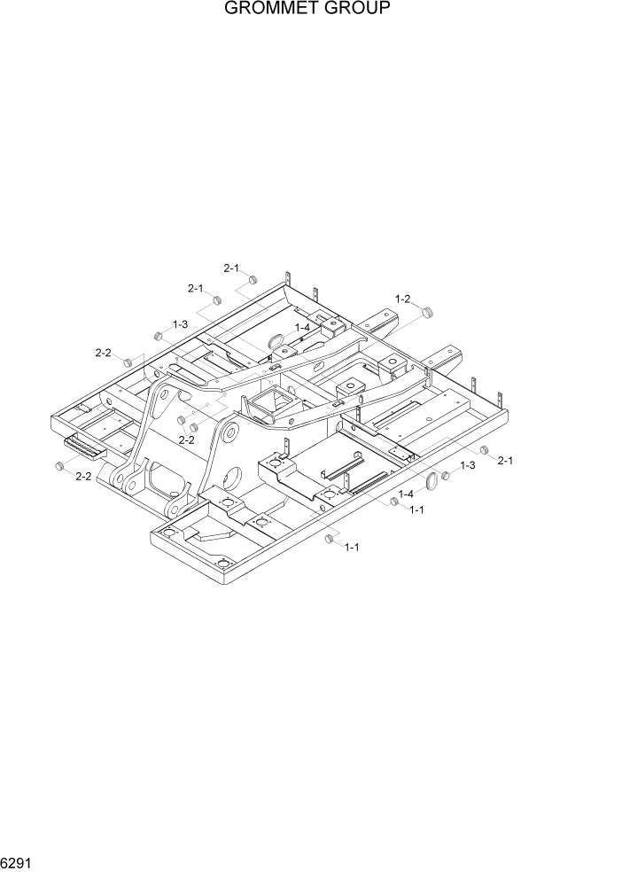 Схема запчастей Hyundai R290LC7H - PAGE 6291 GROMMET GROUP СТРУКТУРА
