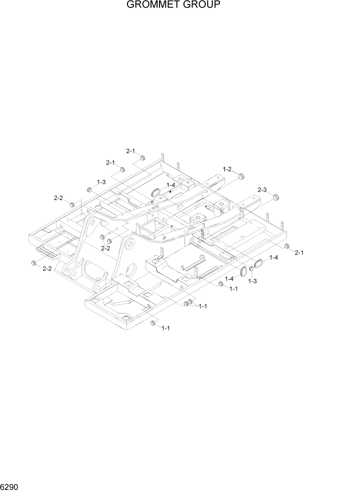 Схема запчастей Hyundai R300LC7 - PAGE 6290 GROMMET GROUP СТРУКТУРА