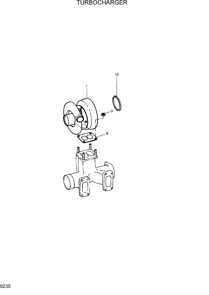 Схема запчастей Hyundai R300LC7 - PAGE 9235 TURBOCHARGER ДВИГАТЕЛЬ БАЗА