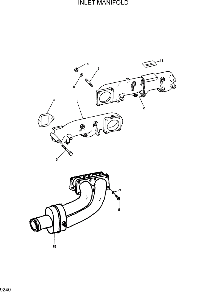 Схема запчастей Hyundai R300LC7 - PAGE 9240 INLET MANIFOLD ДВИГАТЕЛЬ БАЗА
