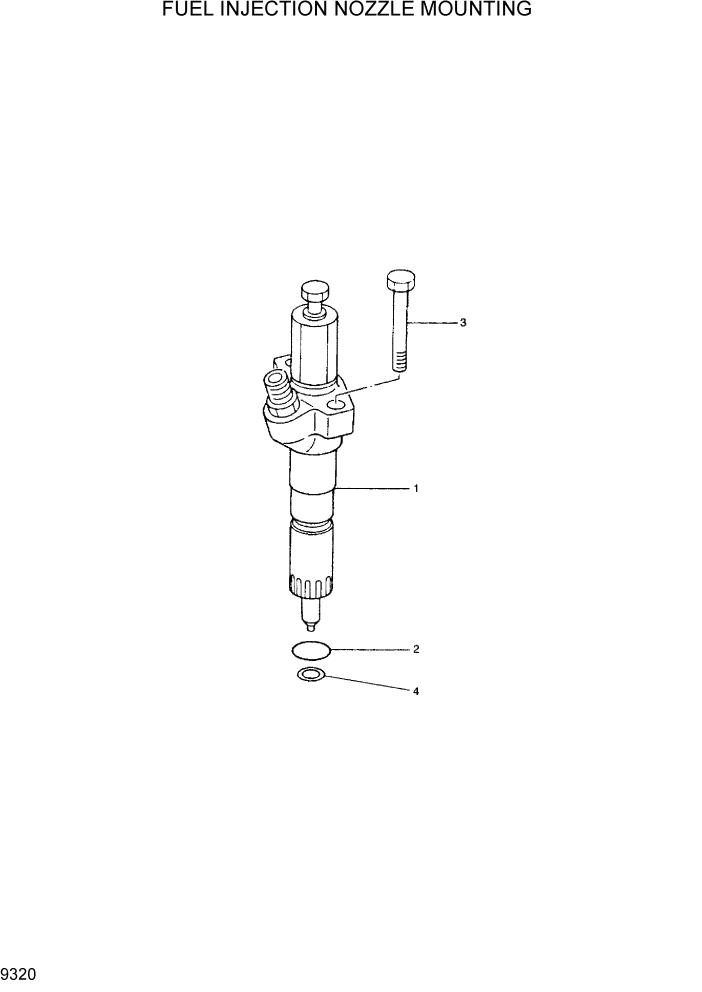 Схема запчастей Hyundai R300LC7 - PAGE 9320 FUEL INJECTION NOZZLE MOUNTING ДВИГАТЕЛЬ БАЗА