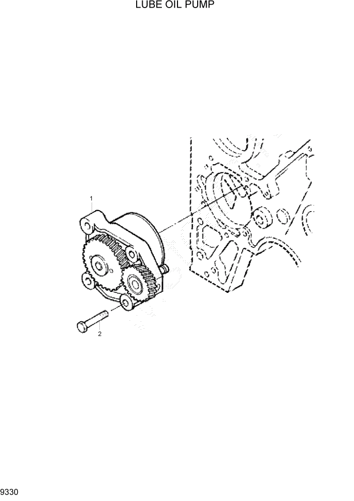 Схема запчастей Hyundai R305LC7 - PAGE 9330 LUBE OIL PUMP ДВИГАТЕЛЬ БАЗА
