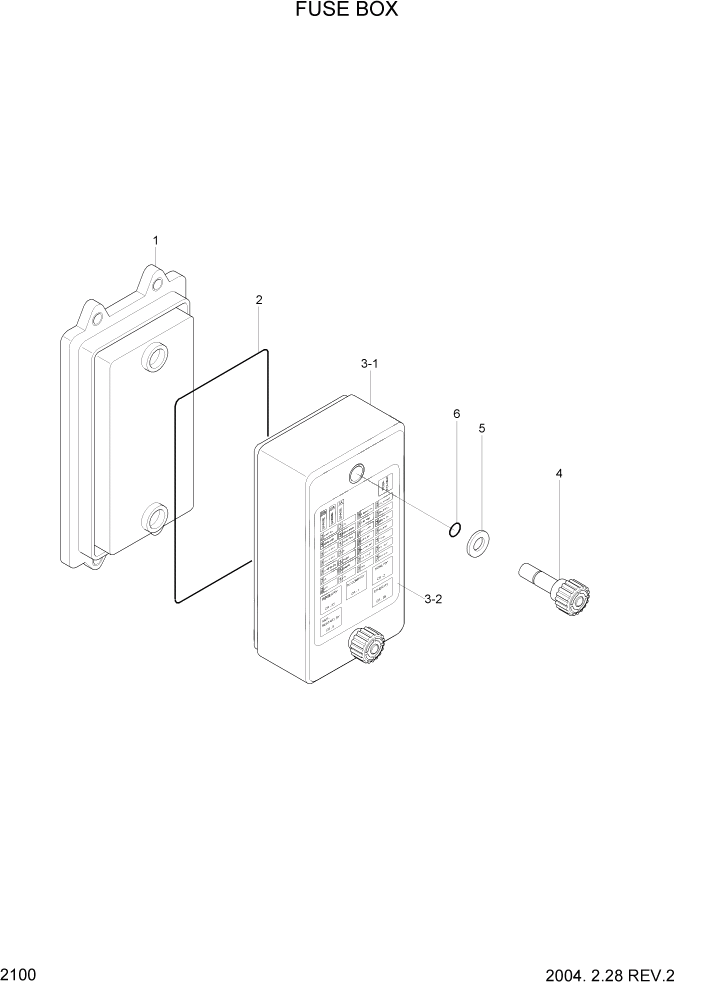 Схема запчастей Hyundai R320LC7 - PAGE 2100 FUSE BOX ЭЛЕКТРИЧЕСКАЯ СИСТЕМА