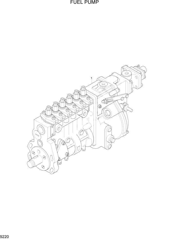Схема запчастей Hyundai R320LC7 - PAGE 9220 FUEL PUMP ДВИГАТЕЛЬ БАЗА