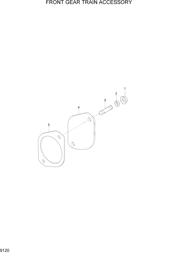 Схема запчастей Hyundai R320LC7A - PAGE 9120 FRONT GEAR TRAIN ACCESSORY ДВИГАТЕЛЬ БАЗА
