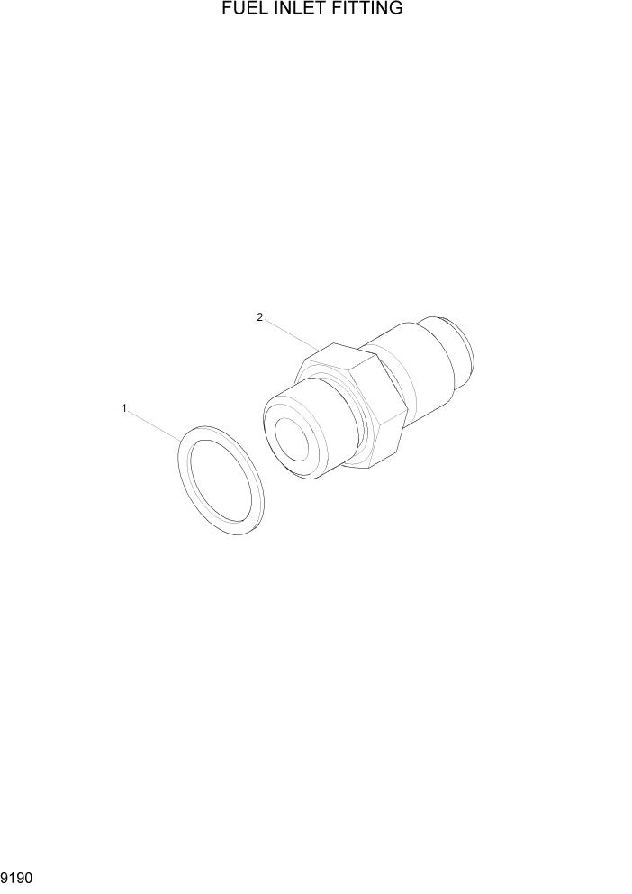 Схема запчастей Hyundai R320LC7A - PAGE 9190 FUEL INLET FITTING ДВИГАТЕЛЬ БАЗА