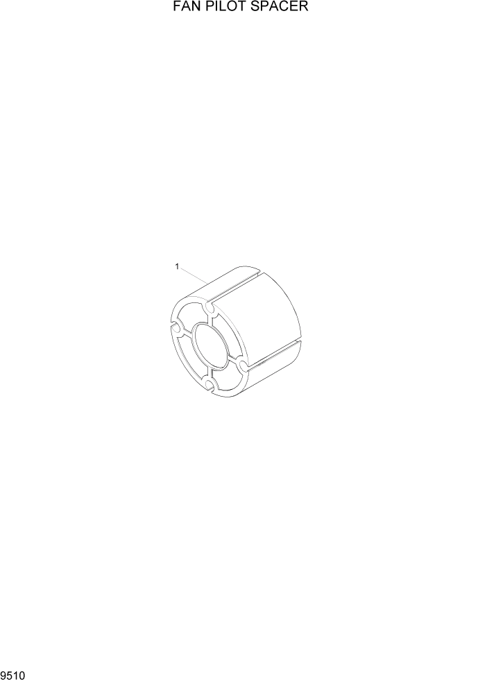 Схема запчастей Hyundai R320LC7A - PAGE 9510 FAN PILOT SPACER ДВИГАТЕЛЬ БАЗА