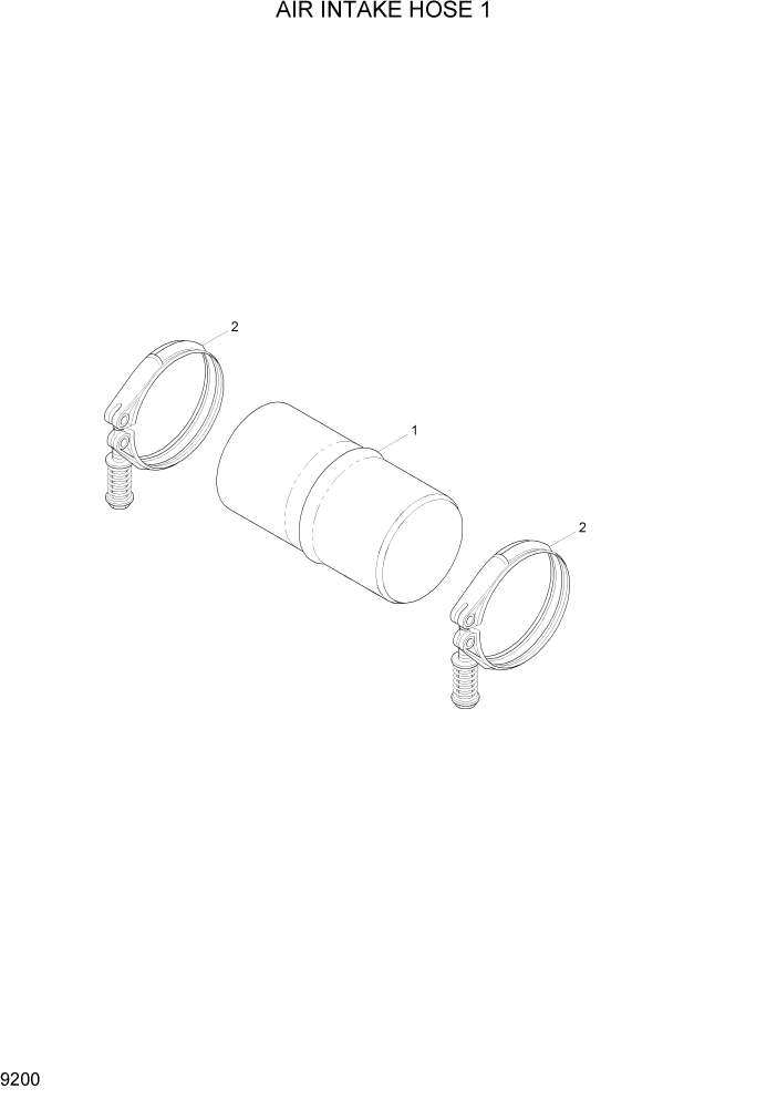 Схема запчастей Hyundai R360LC7 - PAGE 9200 AIR INTAKE HOSE 1 ДВИГАТЕЛЬ БАЗА