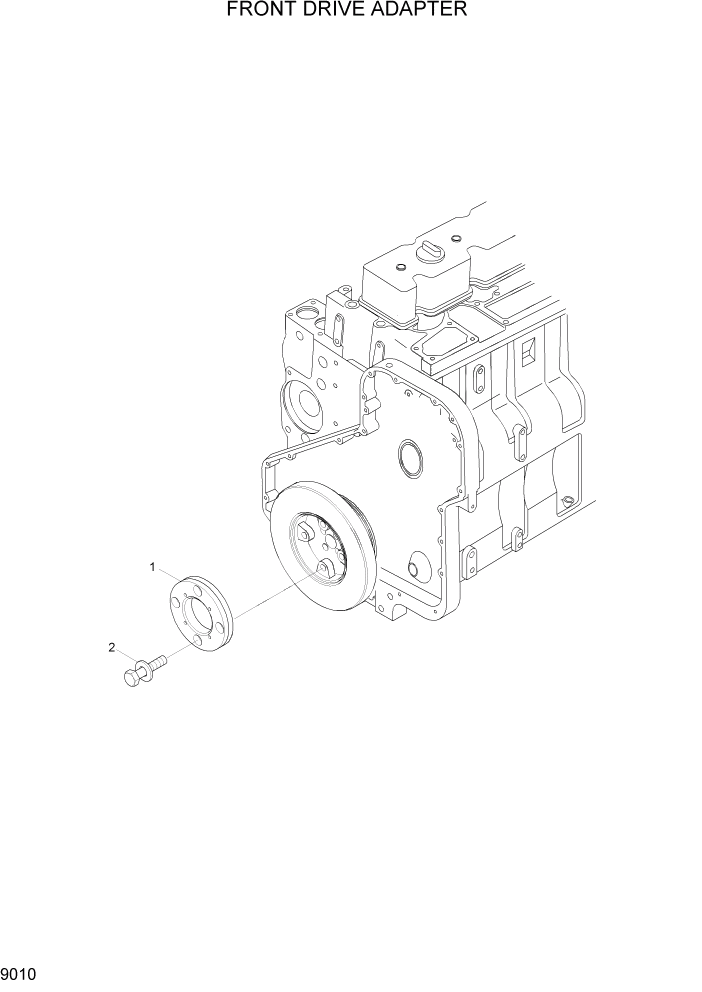 Схема запчастей Hyundai R360LC7A - PAGE 9010 FRONT DRIVE ADAPTER ДВИГАТЕЛЬ БАЗА